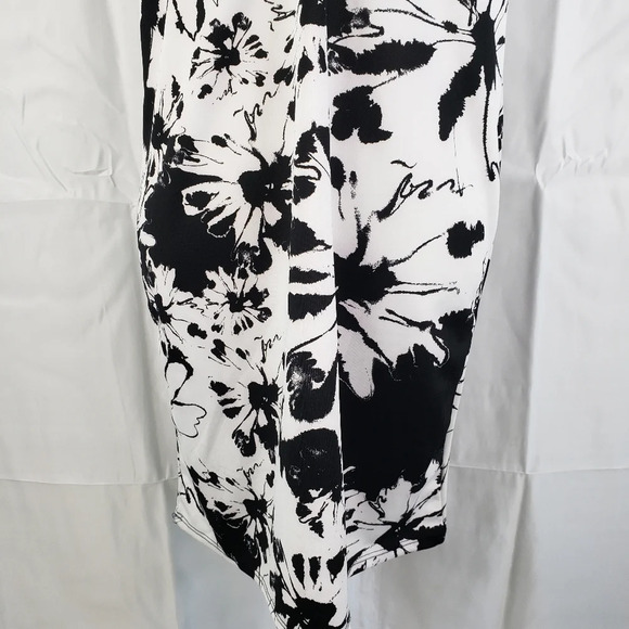 Demi Loon Black-White Floral Bombshell Vixen Pin up Back Corset Tie Dress Sz 2XL - Picture 6 of 14